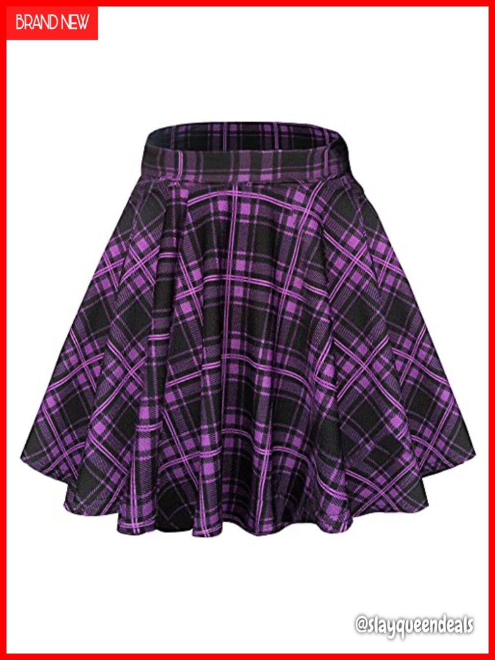 Stretchy Flared Mini Skater Skirt A-Line Casual